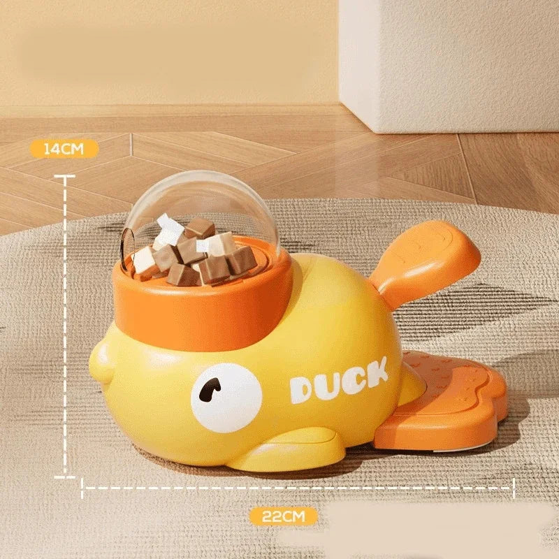 Little Yellow Duck Pet Treat Dispenser Interactive Food Leaking Toy fo ...